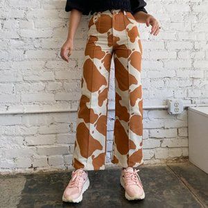 Lisa Says Gah - High Waisted Jeans - Cow Print
